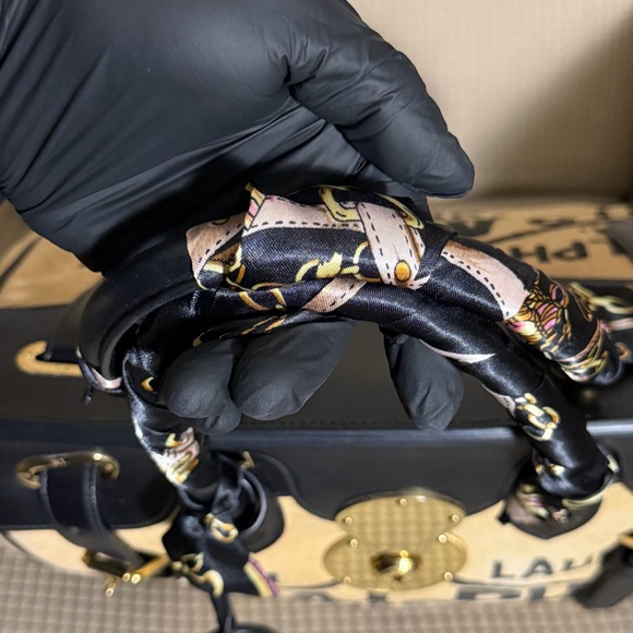 RARE Ralph Lauren Ricky 33 Limited Edition Seoul New York Canvas Leather Scarf - Picture 13 of 16